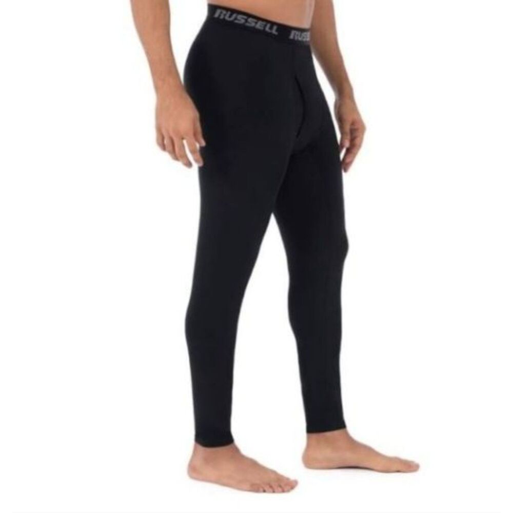 Russell Athletic Base‎ Layer Compression Pants Mens M Black Dri-Power 360 Lot 2